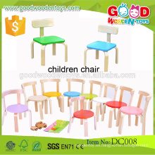 De alta calidad de color caramelo sillas de madera para niños preescolares